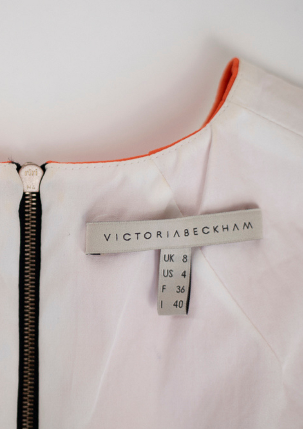 Victoria Beckham Orange Flounce Hem Dress