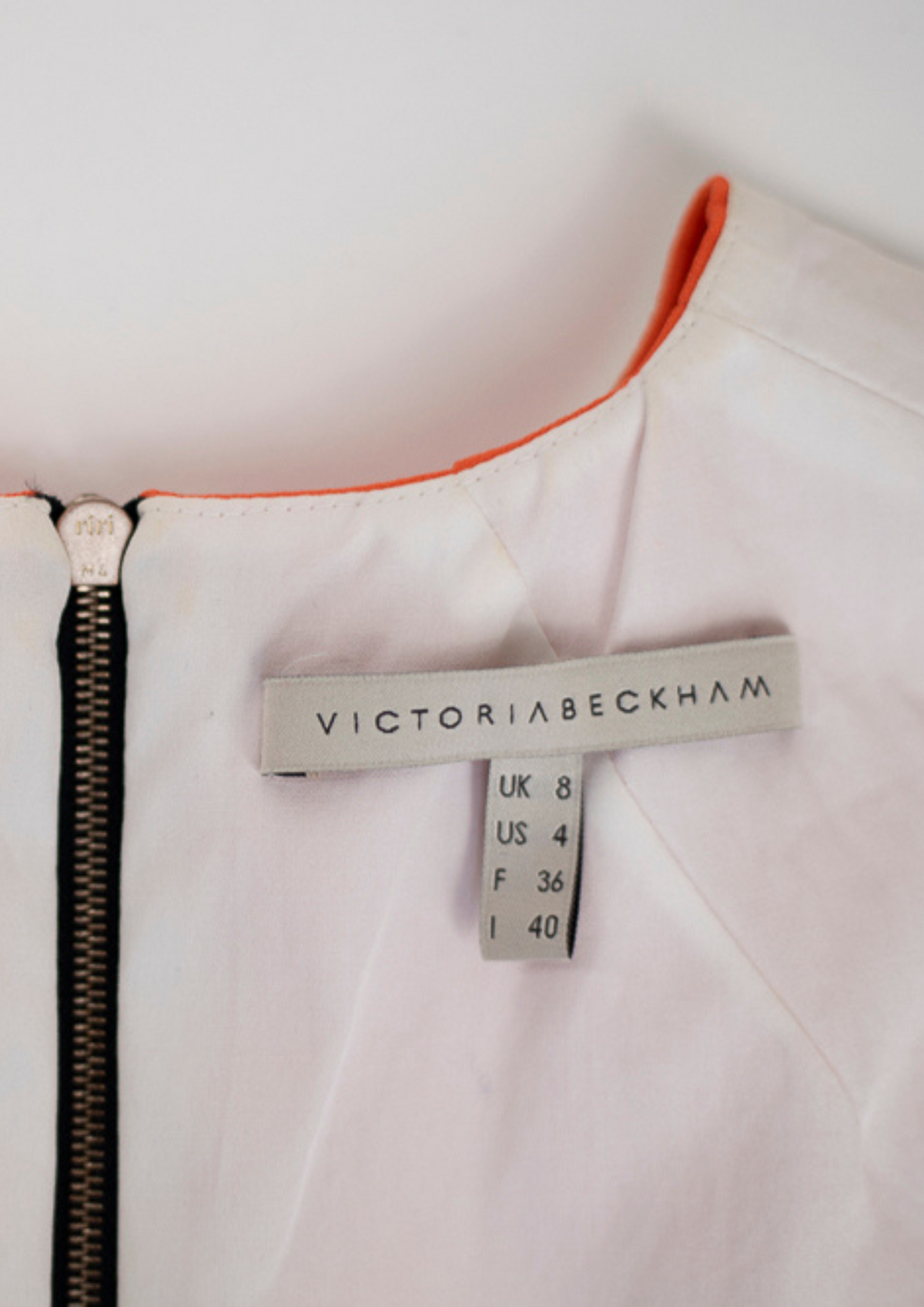 Victoria Beckham Orange Flounce Hem Dress