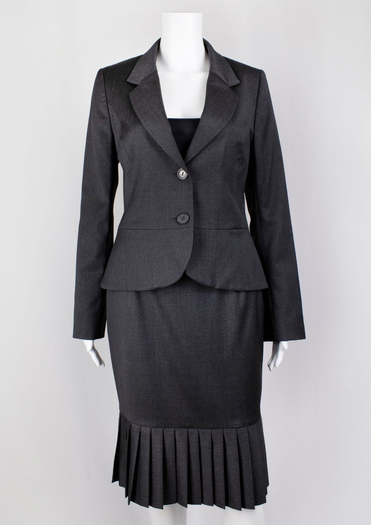 Joseph Grey Pleated Skirt