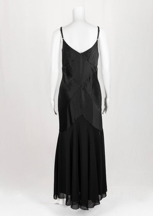 Amanda Wakeley Black Spaghetti Strap Gown - Reloved - Timeless Styles