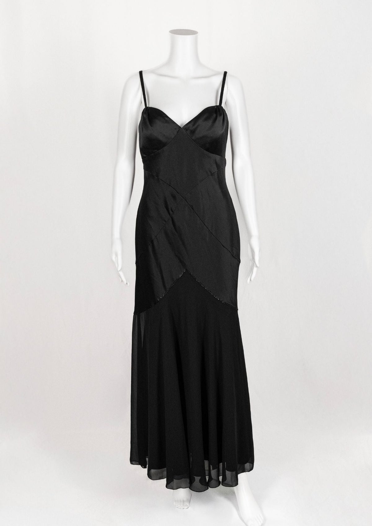 Amanda Wakeley Black Spaghetti Strap Gown - Reloved - Timeless Styles