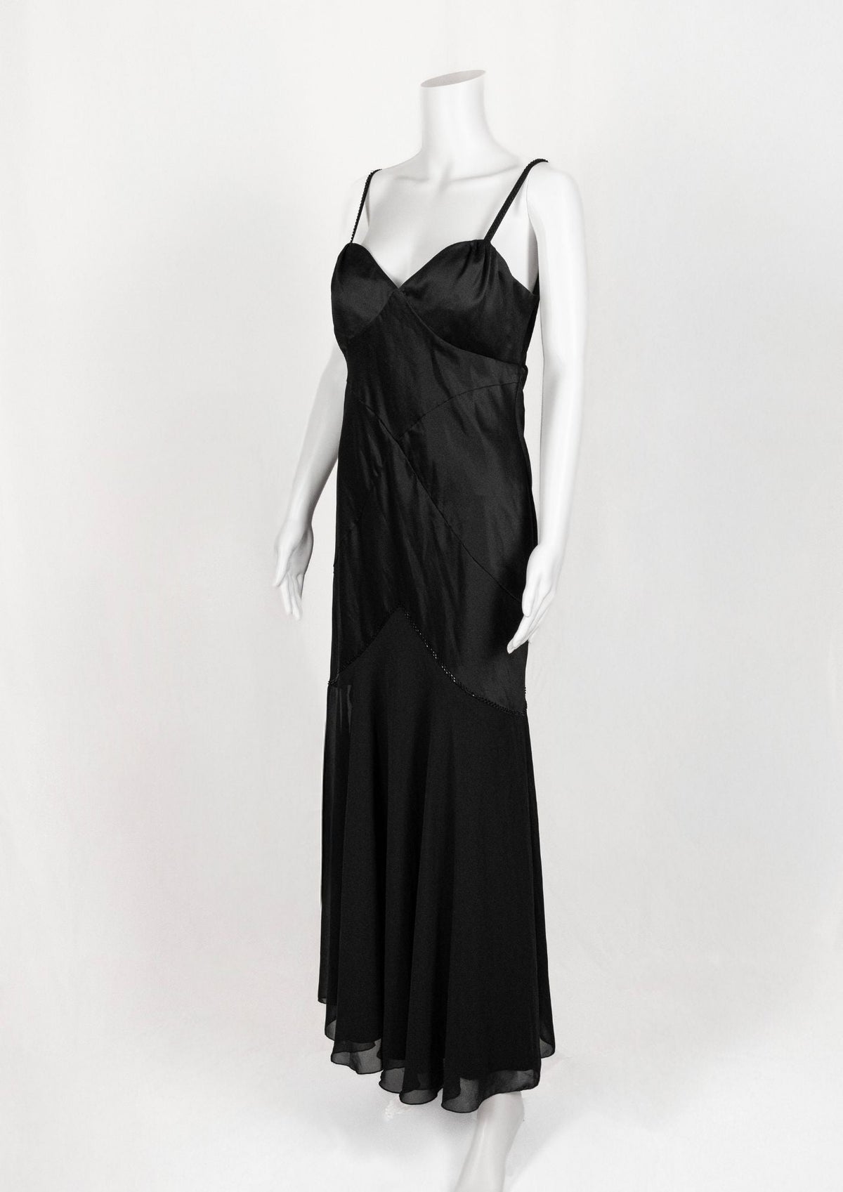 Amanda Wakeley Black Spaghetti Strap Gown - Reloved - Timeless Styles
