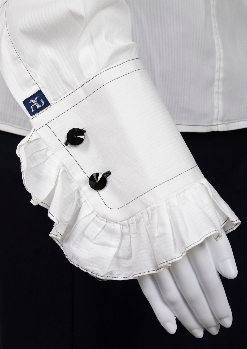 Angelo Galasso White Frilled Shirt - Reloved - Timeless Styles