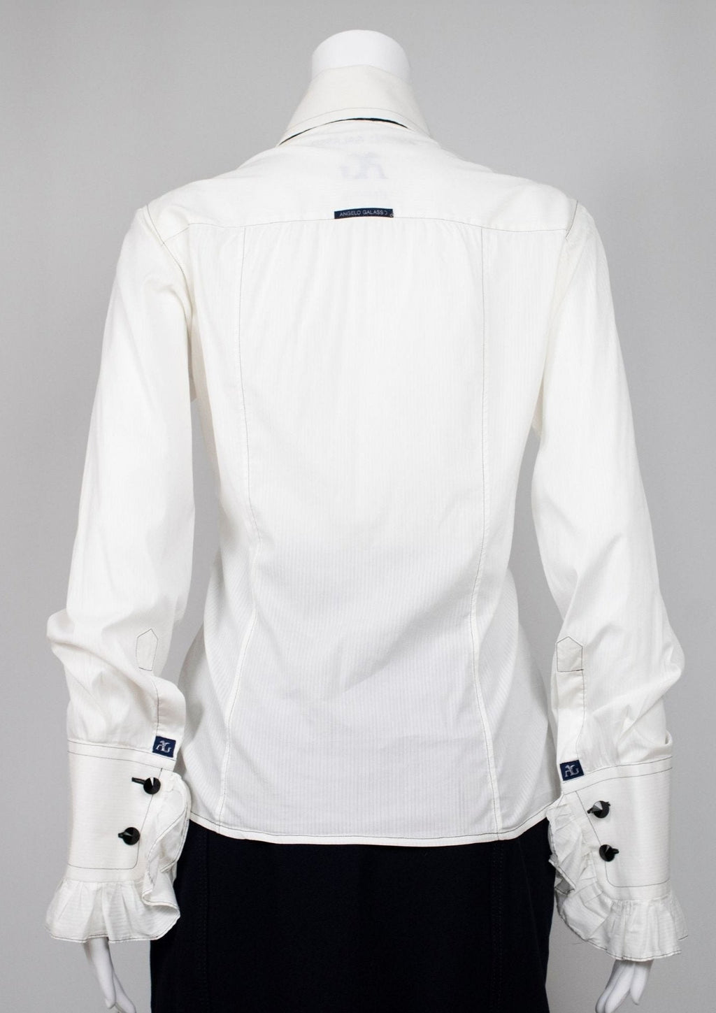 Angelo Galasso White Frilled Shirt - Reloved - Timeless Styles