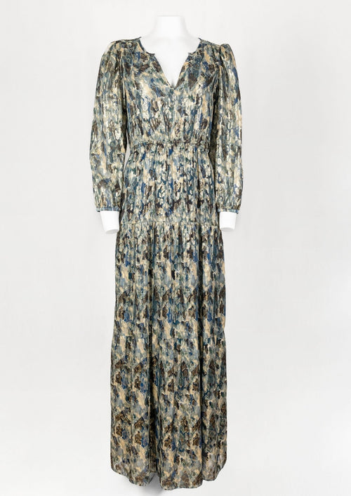 ba&sh Metallic Print Maxi Dress - Reloved - Timeless Styles