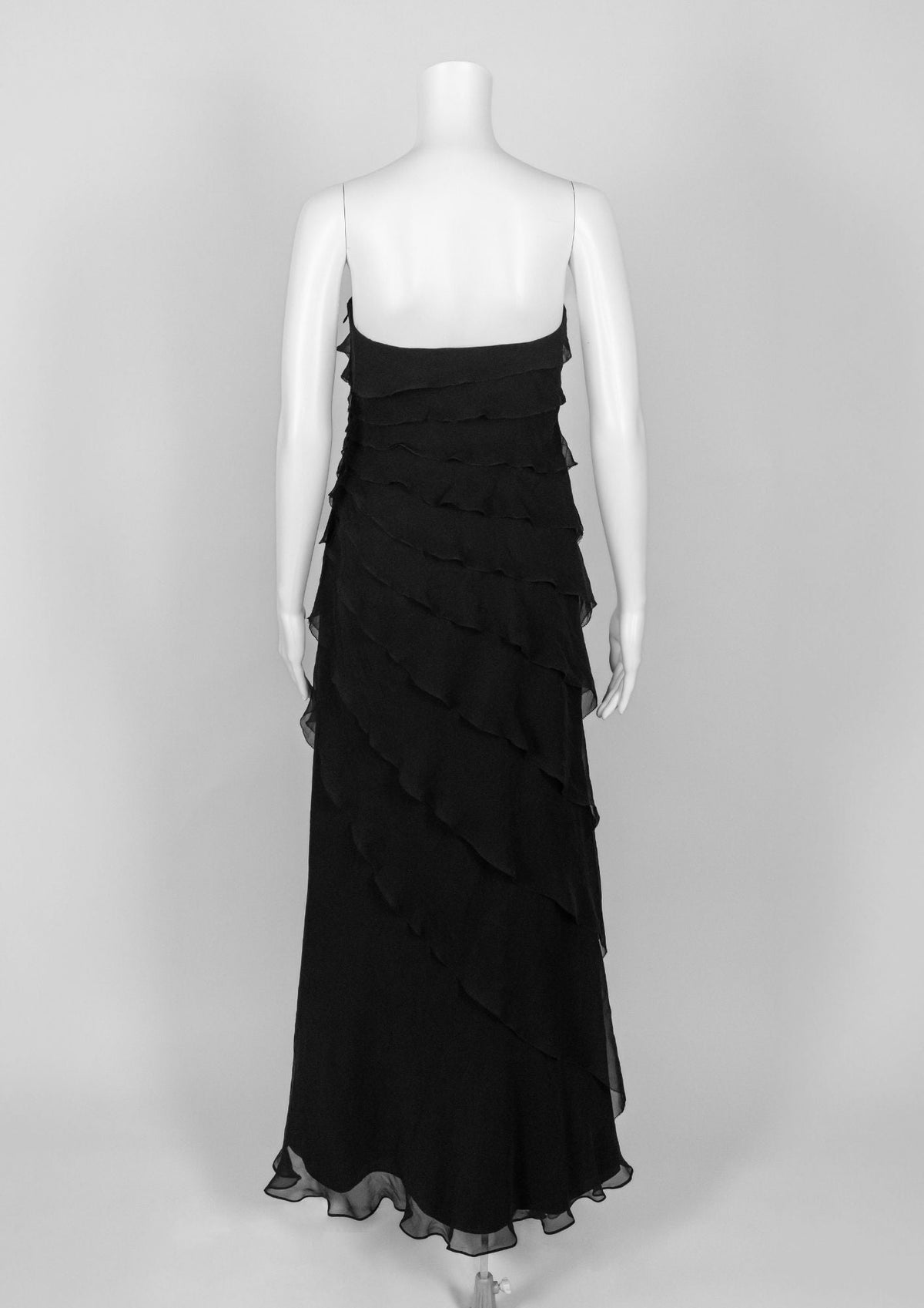 Black Silk Strapless Gown - Reloved - Timeless Styles