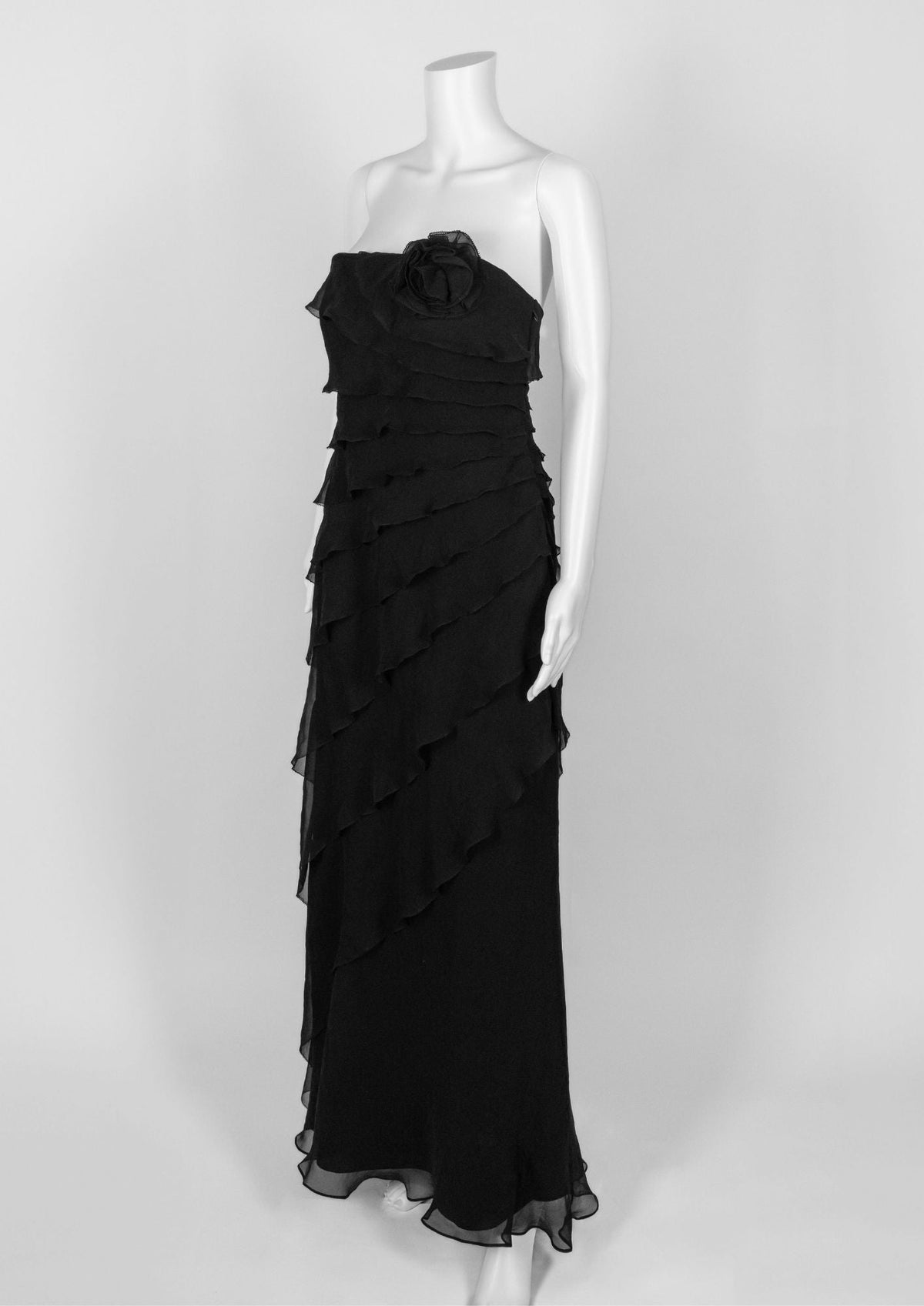 Black Silk Strapless Gown - Reloved - Timeless Styles