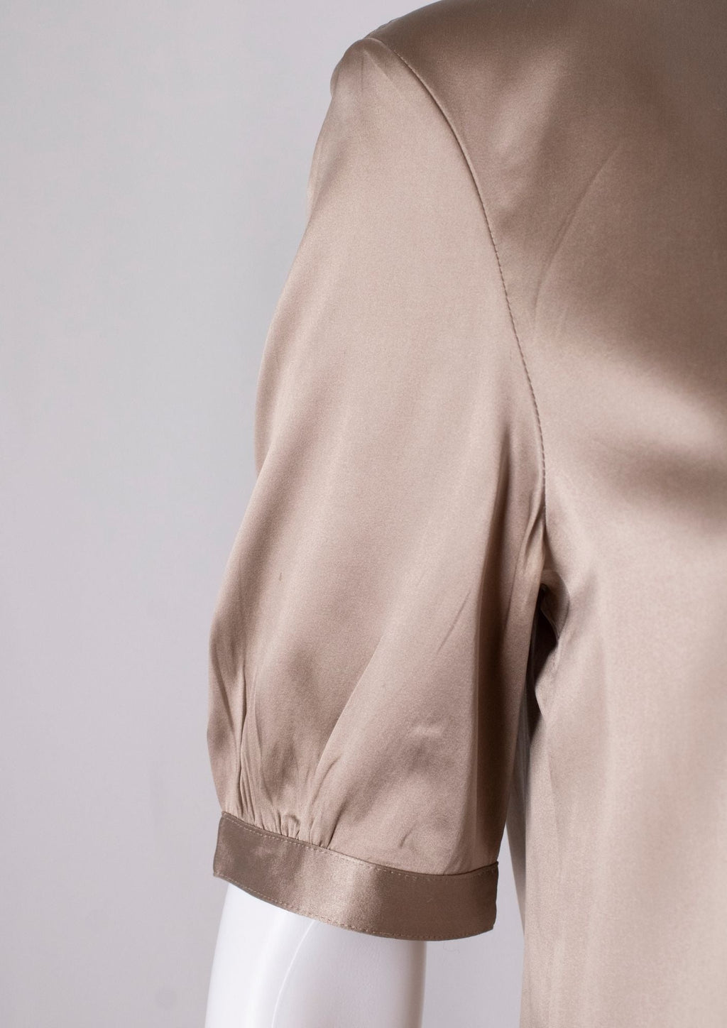 Burberry Taupe Silk Blouse - Reloved - Timeless Styles