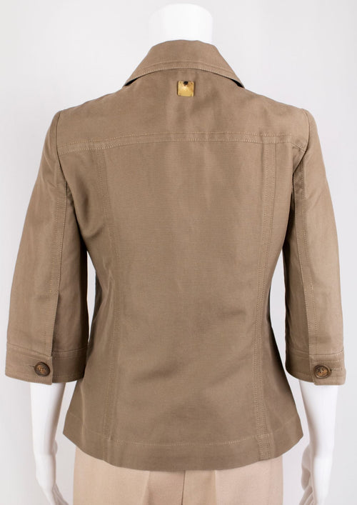 Carolina Herrera Khaki Utility Jacket - Reloved - Timeless Styles