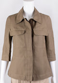 Carolina Herrera Khaki Utility Jacket - Reloved - Timeless Styles