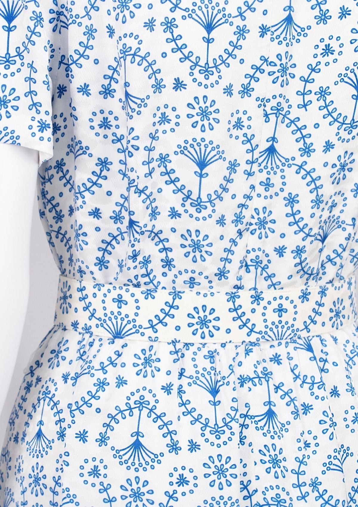 Cefinn White & Blue Belted Dress - Reloved - Timeless Styles