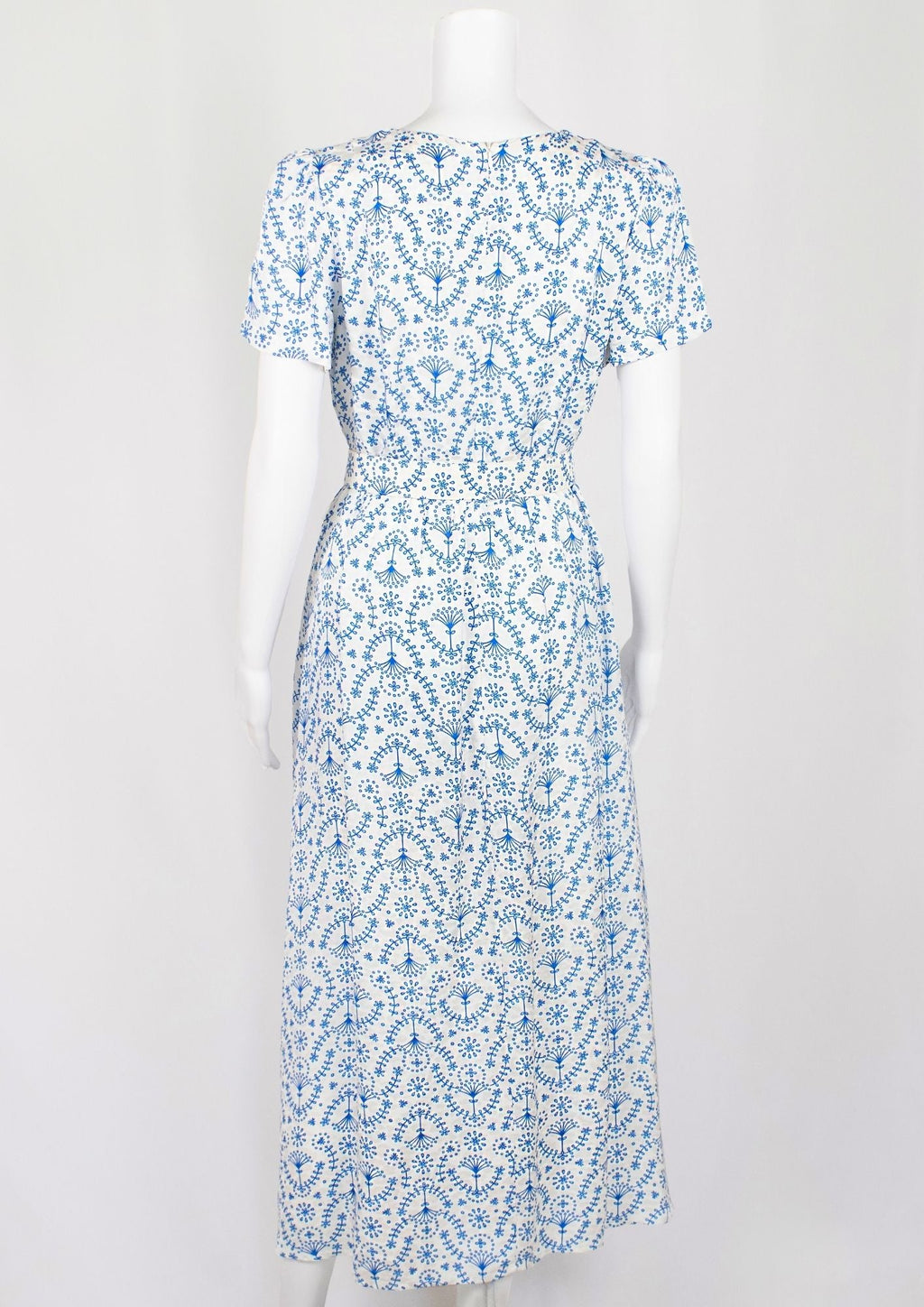 Cefinn White & Blue Belted Dress - Reloved - Timeless Styles