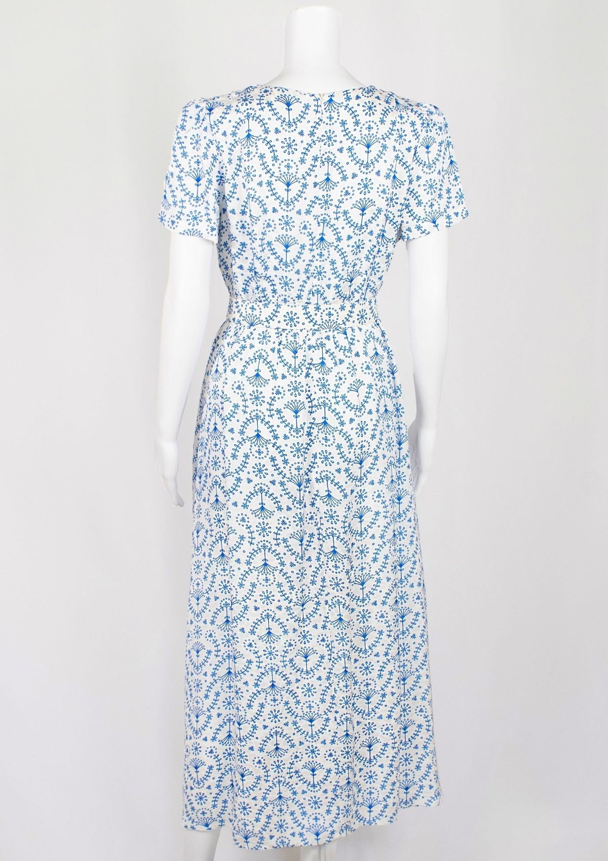 Cefinn White & Blue Belted Dress - Reloved - Timeless Styles