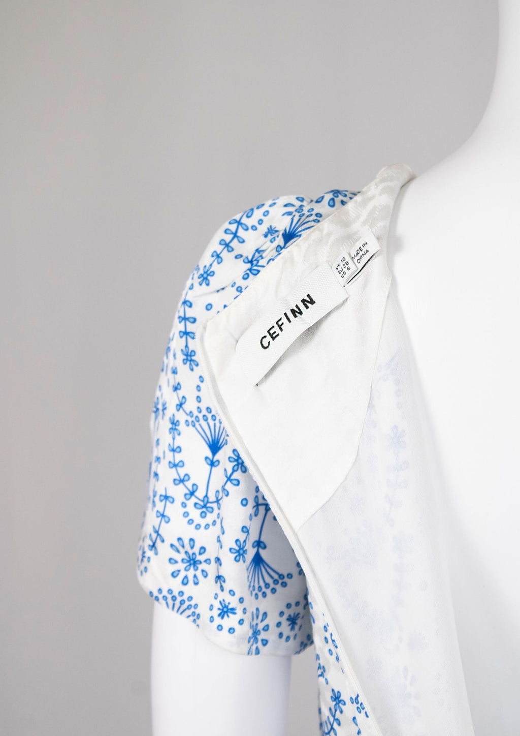 Cefinn White & Blue Belted Dress - Reloved - Timeless Styles