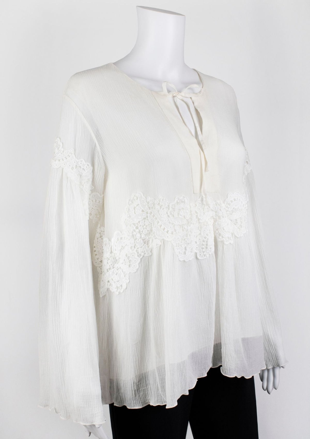 Chloé Embroidered Lace Top - Reloved - Timeless Styles