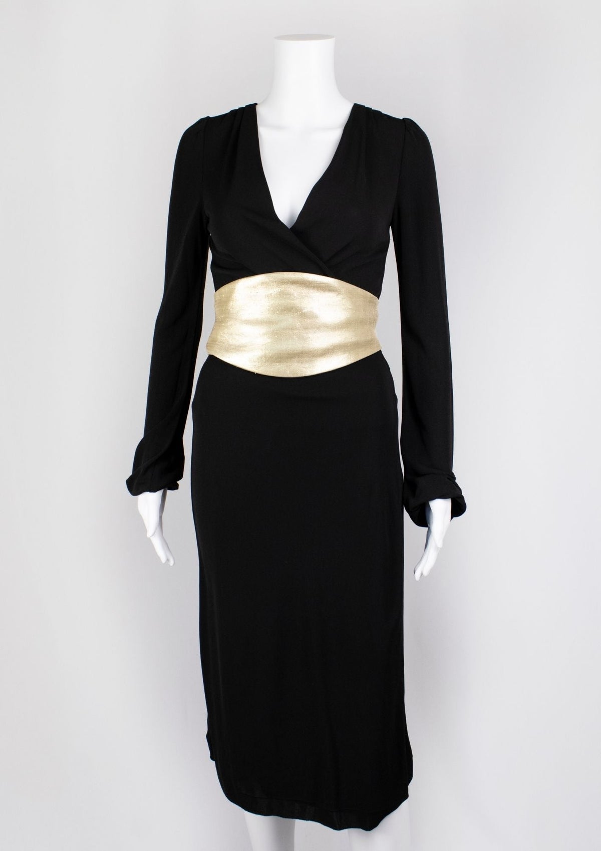 Diane Von Furstenberg Black & Gold Dress - Reloved - Timeless Styles