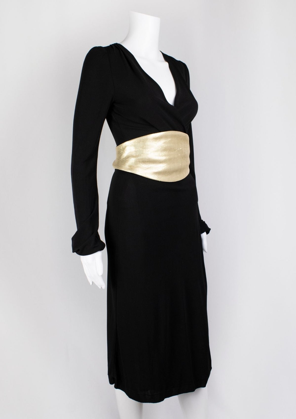 Diane Von Furstenberg Black & Gold Dress - Reloved - Timeless Styles