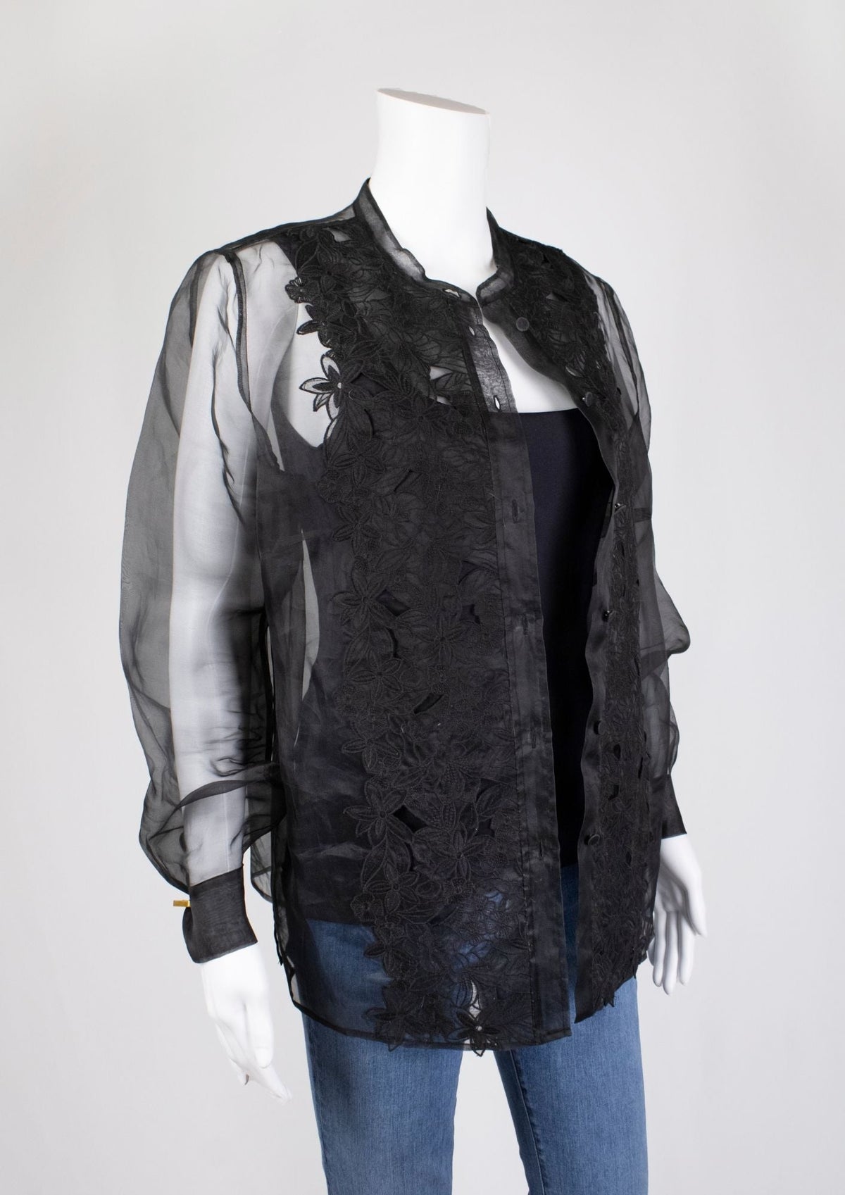 Escada Black Sheer Top - Reloved - Timeless Styles