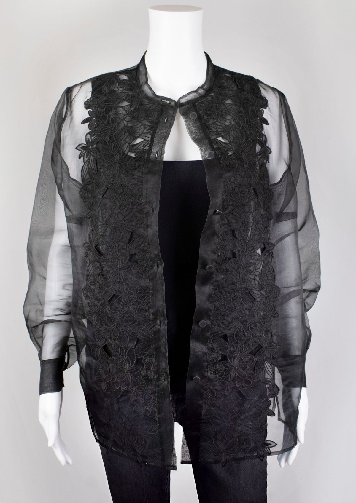 Escada Black Sheer Top - Reloved - Timeless Styles