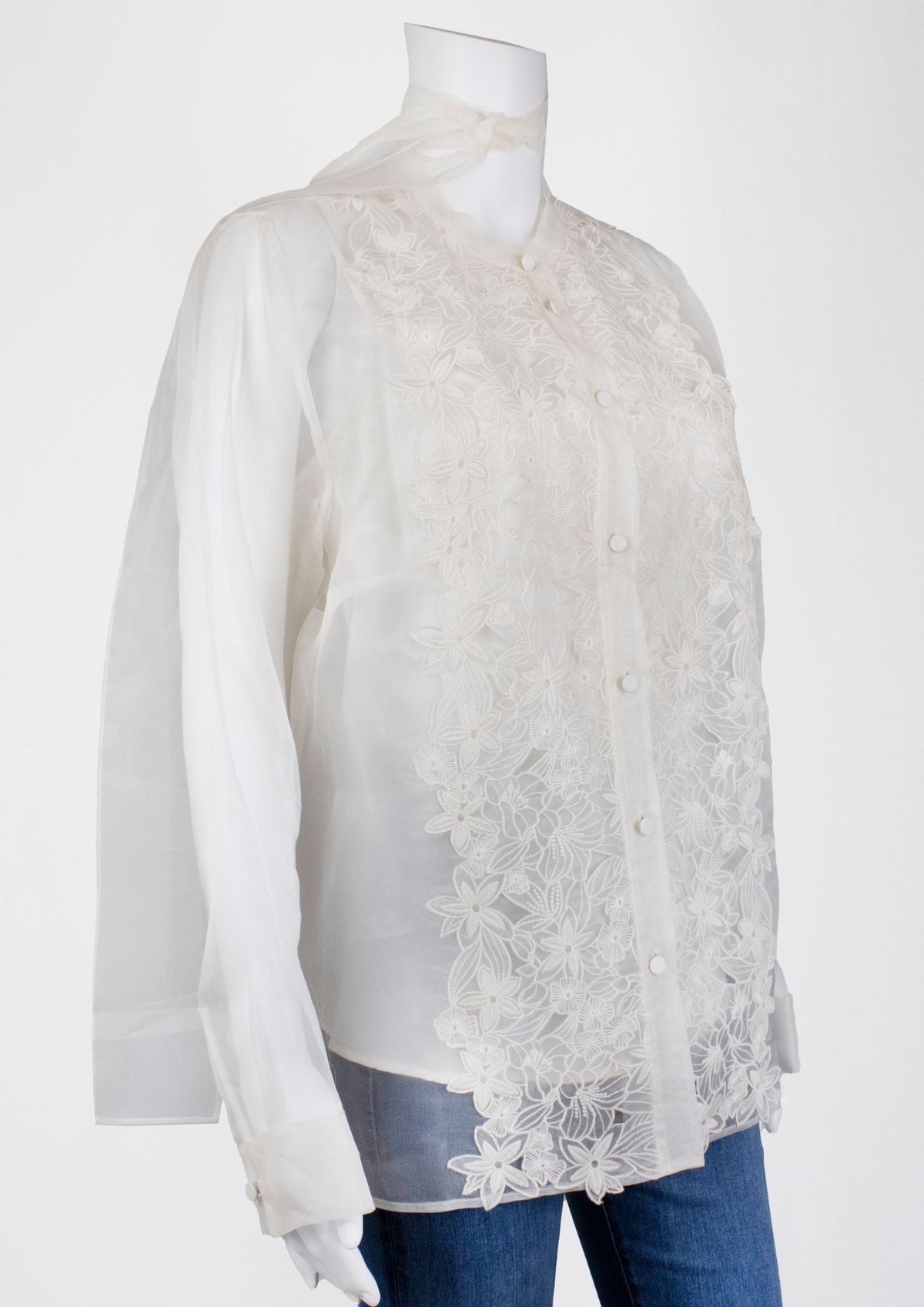 Escada White Sheer Top - Reloved - Timeless Styles