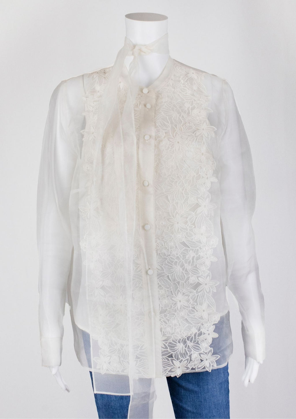 Escada White Sheer Top - Reloved - Timeless Styles