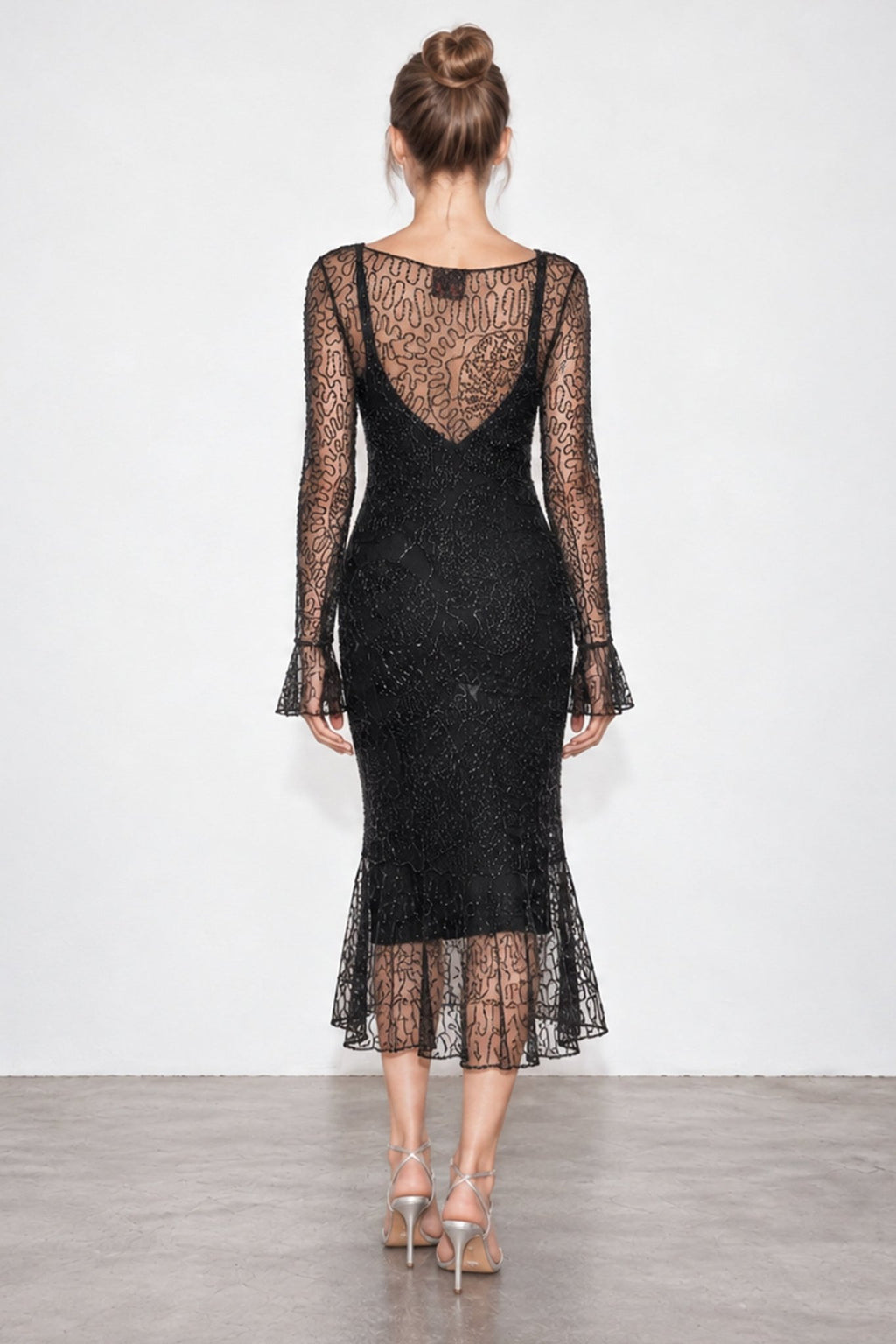 Frank Usher Black Beaded Dress - Reloved - Evening and Occasion Wear