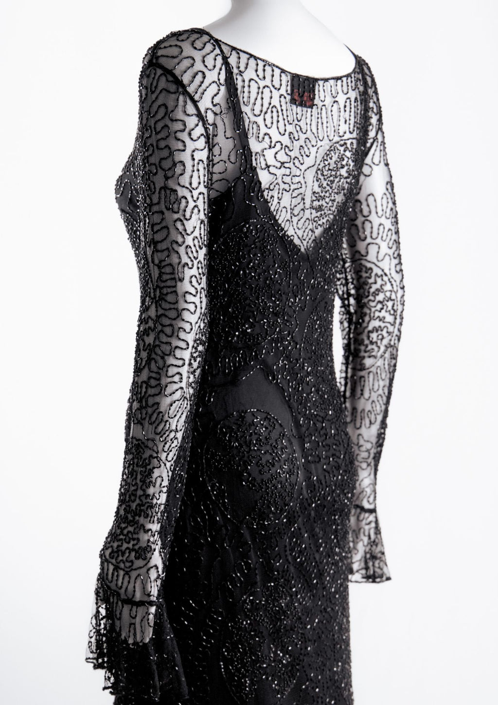 Frank Usher Black Beaded Dress - Reloved - Timeless Styles