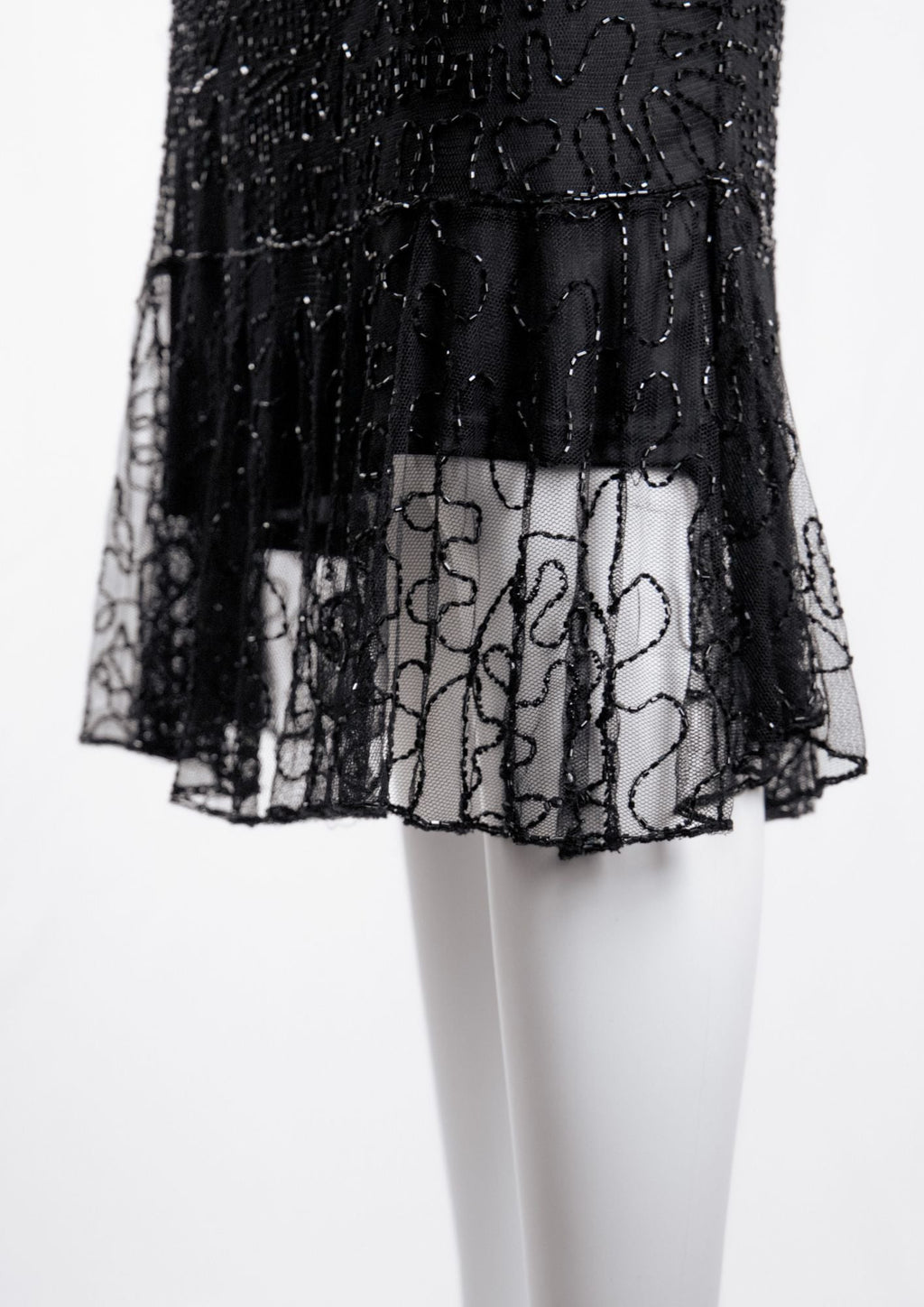 Frank Usher Black Beaded Dress - Reloved - Timeless Styles