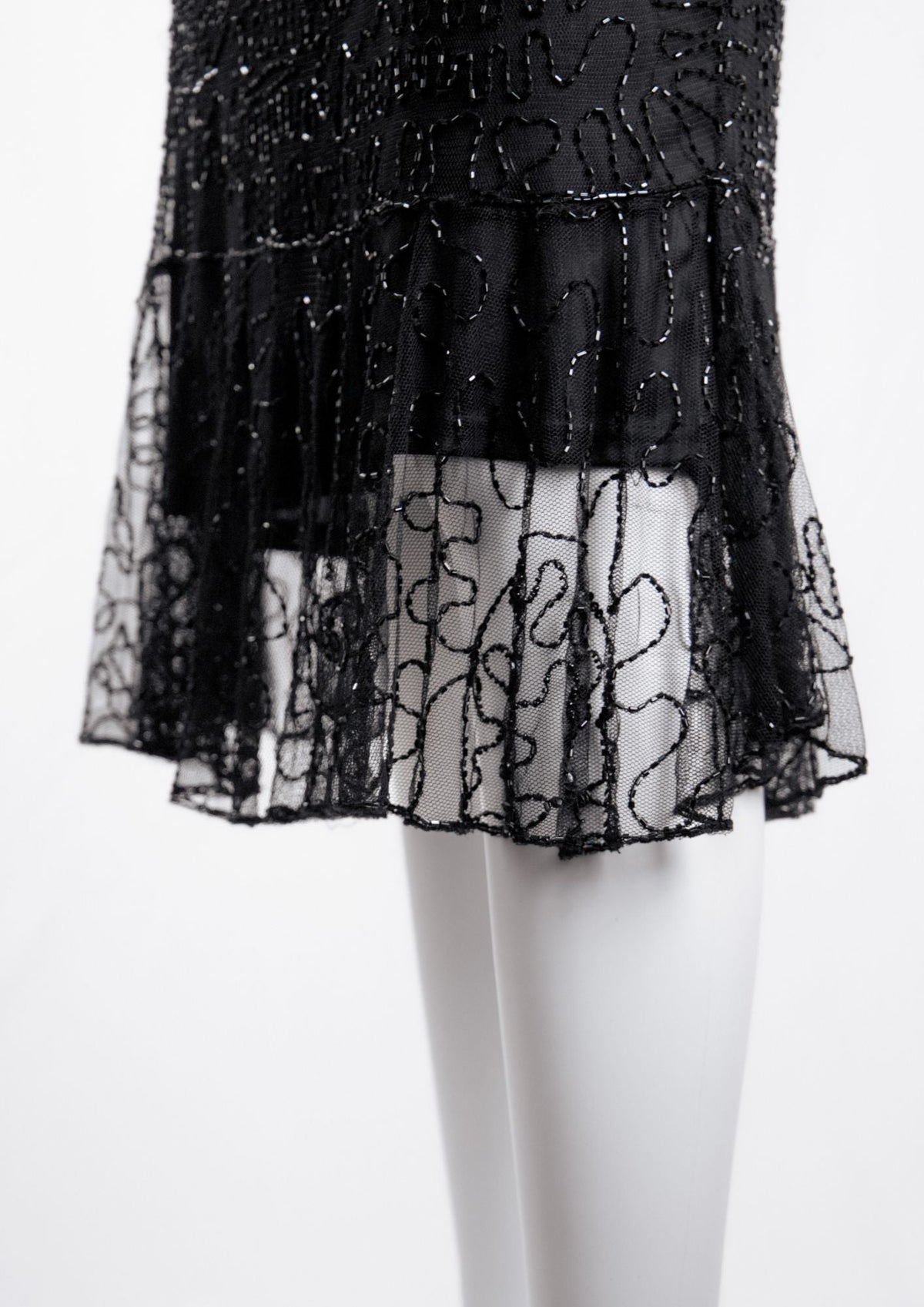 Frank Usher Black Beaded Dress - Reloved - Timeless Styles