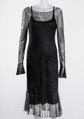 Frank Usher Black Beaded Dress - Reloved - Timeless Styles