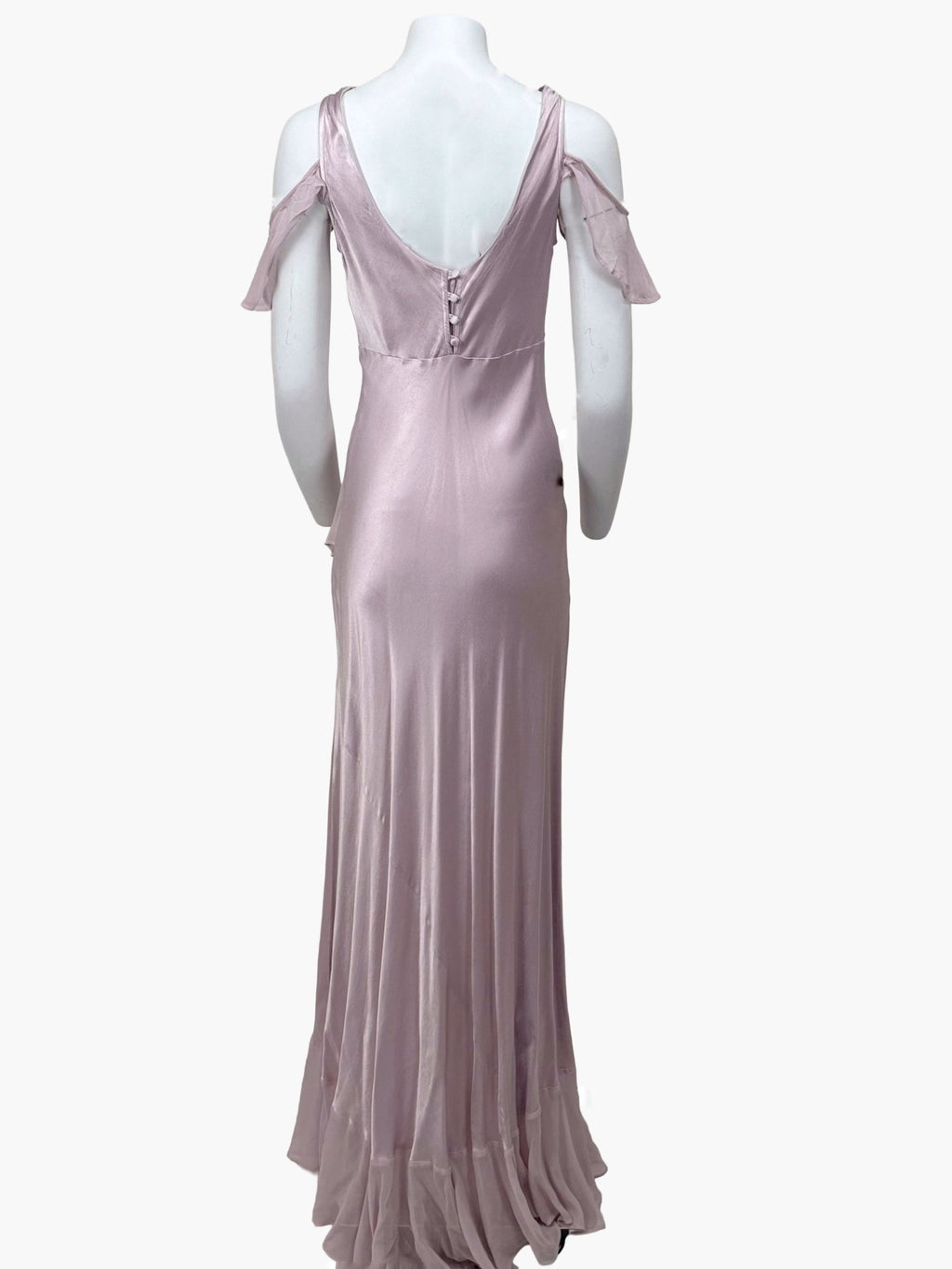 Ghost London Pink Satin Maxi Dress - Reloved - Evening and Occasion Wear