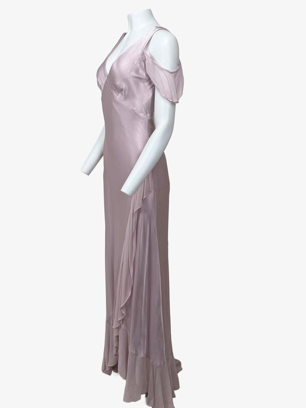 Ghost London Pink Satin Maxi Dress - Reloved - Evening and Occasion Wear