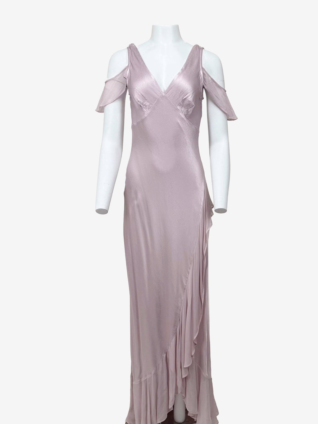 Ghost London Pink Satin Maxi Dress - Reloved - Evening and Occasion Wear