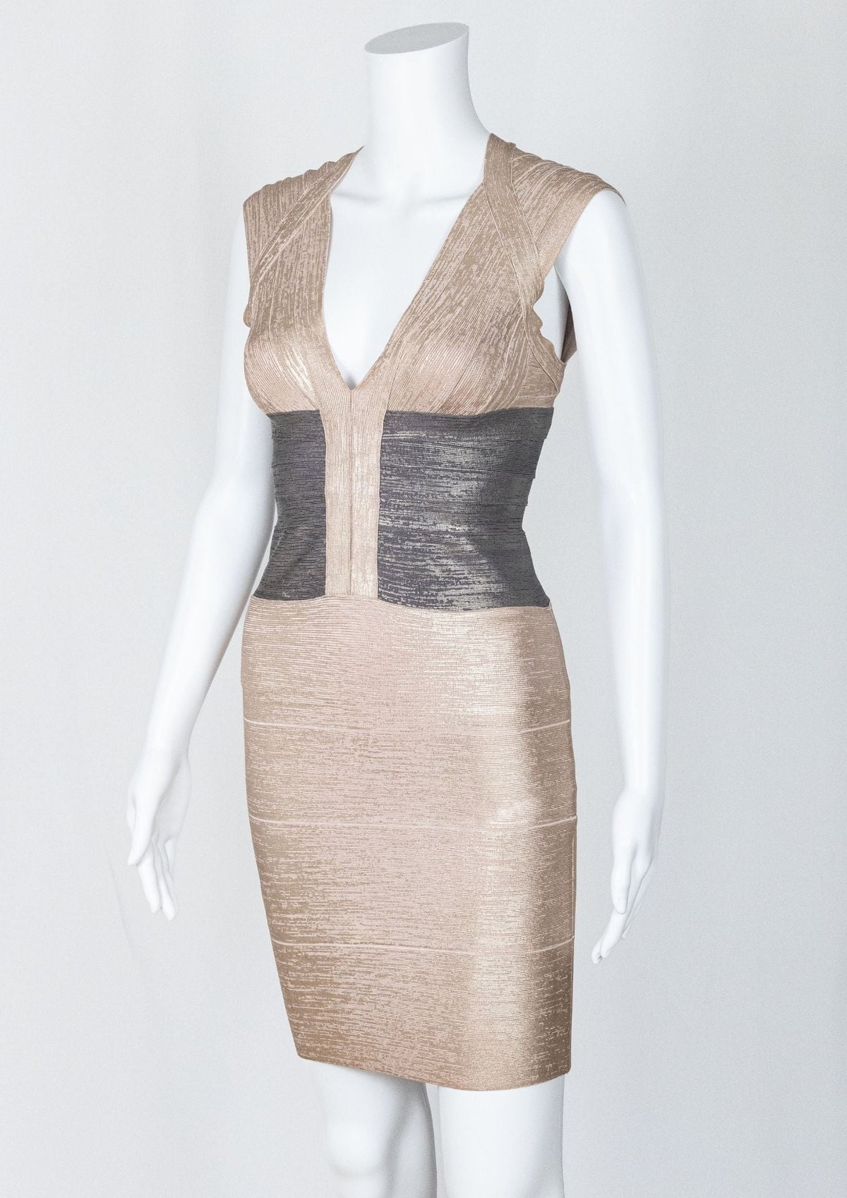 Herve Leger Gold Dress - Reloved - Timeless Styles