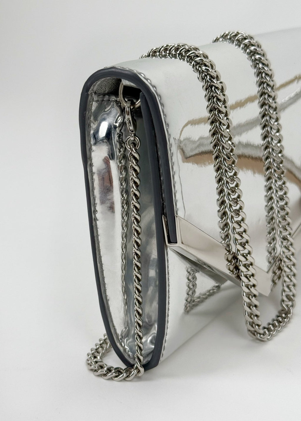 Jimmy Choo Silver Clutch Bag - Reloved - Timeless Styles