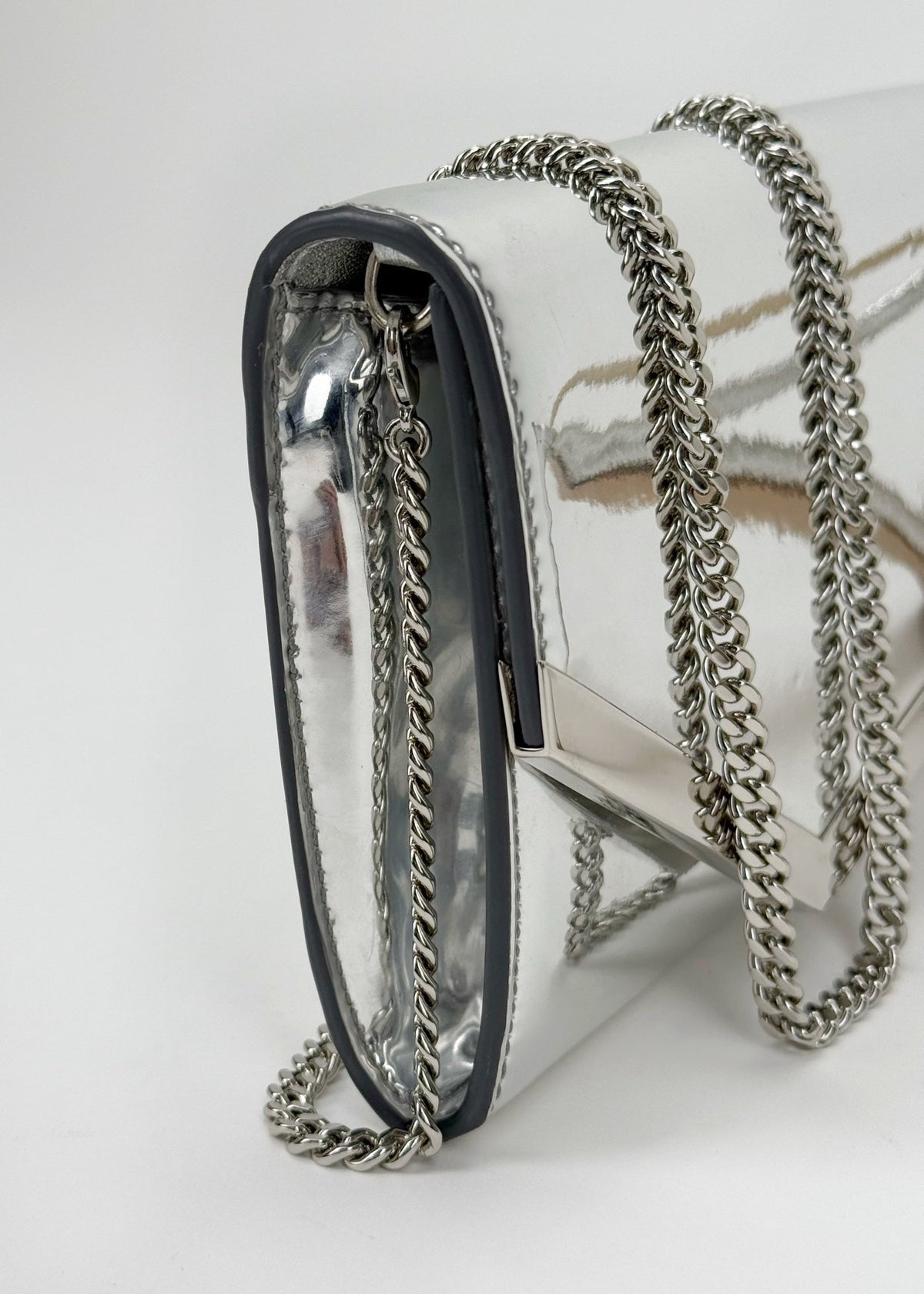 Jimmy Choo Silver Clutch Bag - Reloved - Timeless Styles