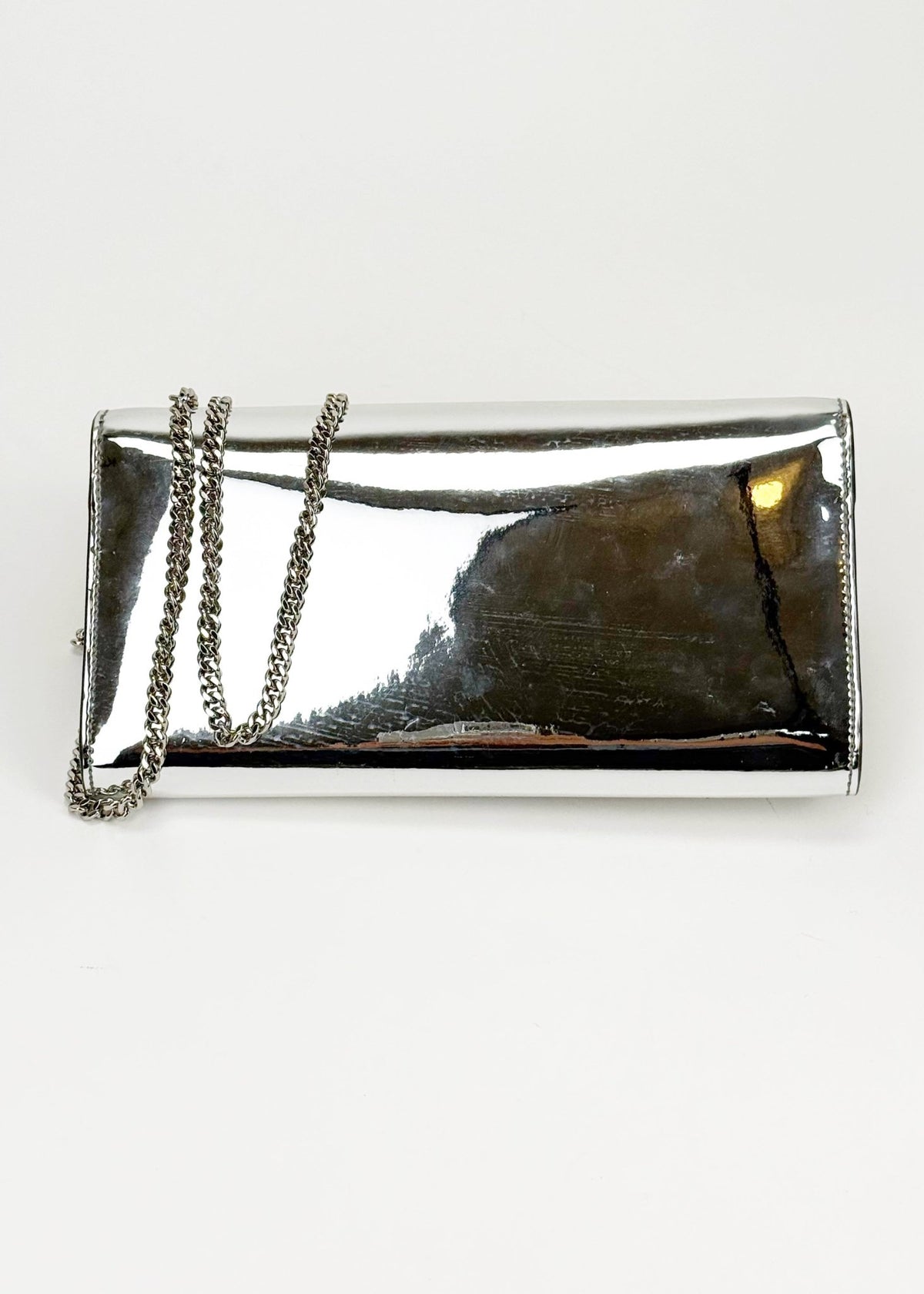 Jimmy Choo Silver Clutch Bag - Reloved - Timeless Styles
