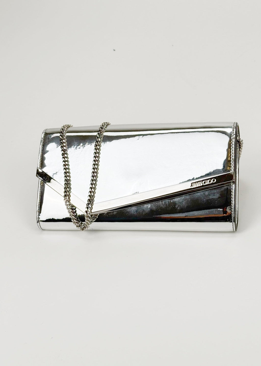 Jimmy Choo Silver Clutch Bag - Reloved - Timeless Styles