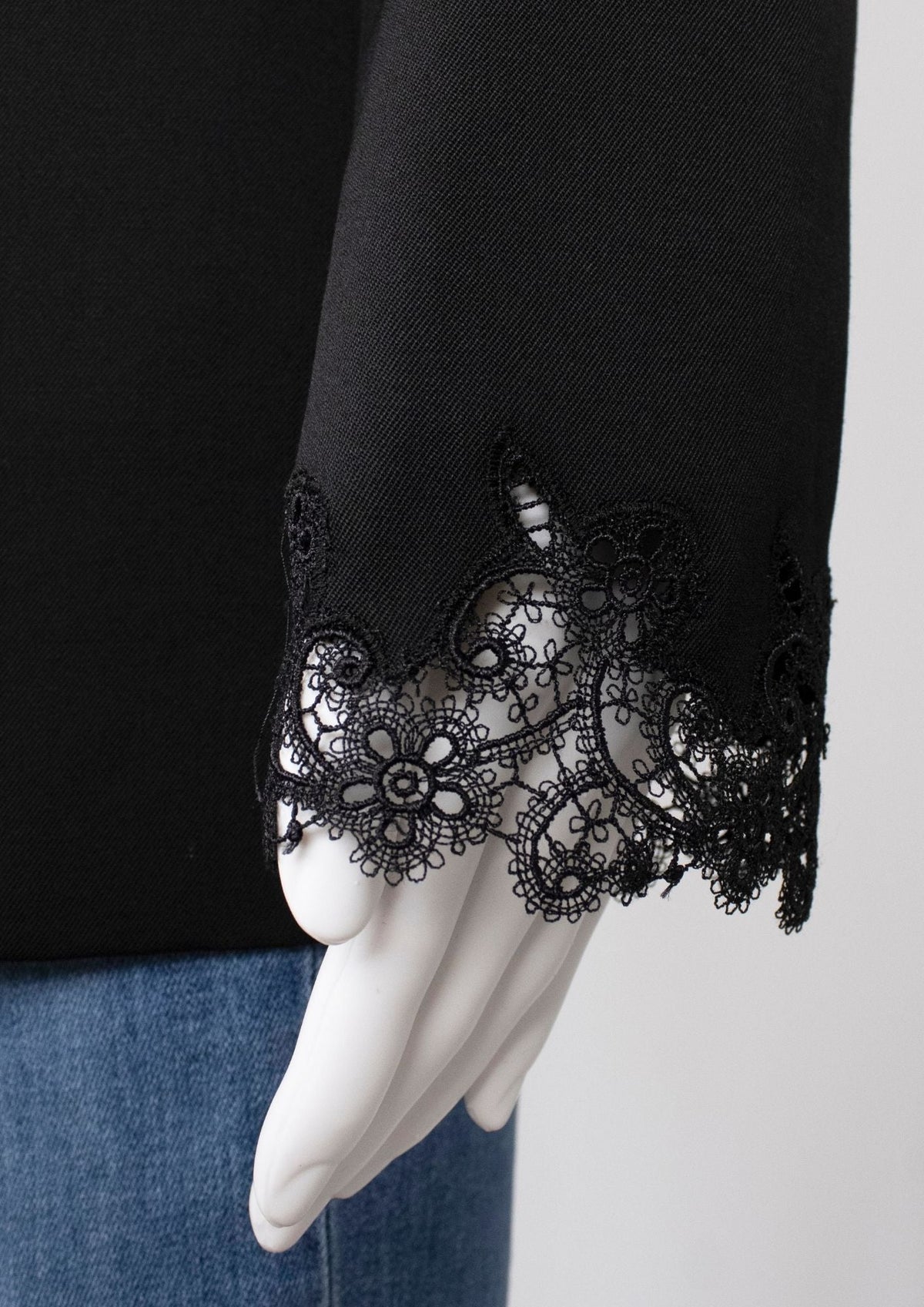 Kooples Black Blazer with Lace Trim - Reloved - Timeless Styles
