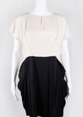 Lanvin En Bleu Two - Tone Draped Dress - Reloved - Timeless Styles