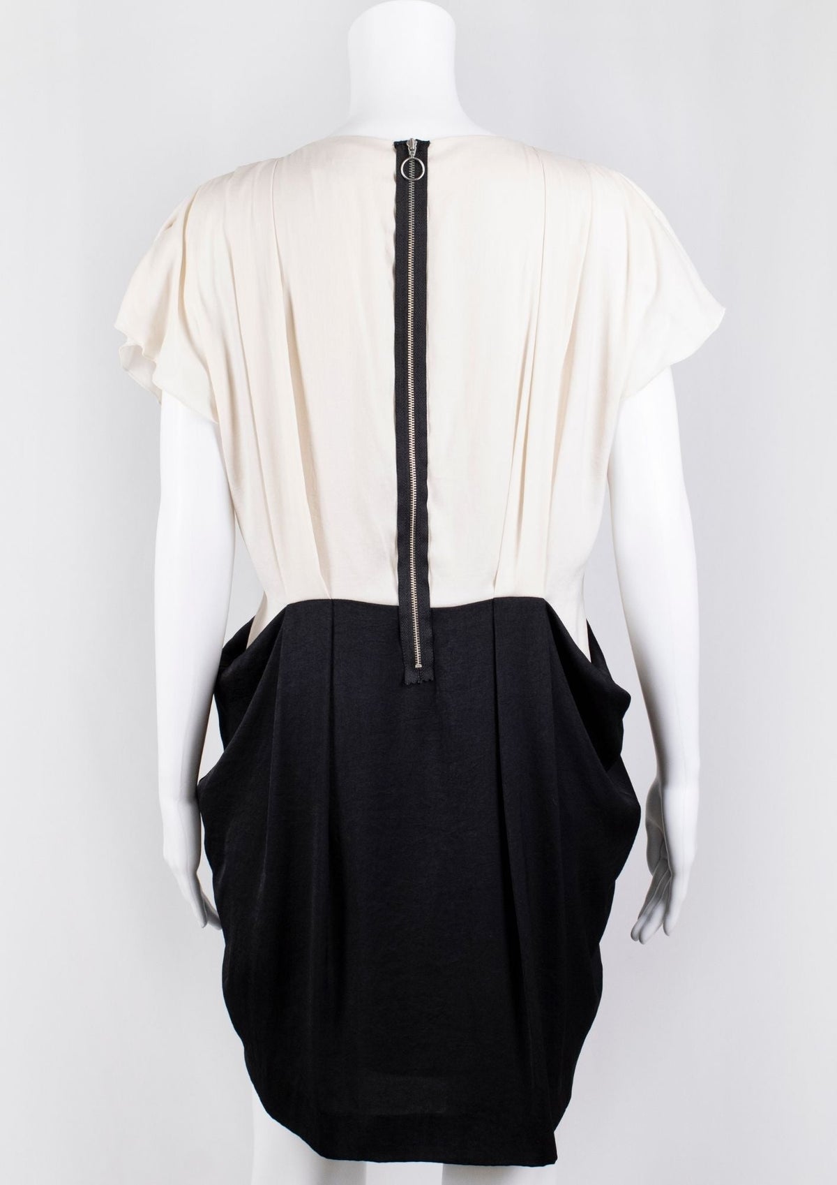 Lanvin En Bleu Two - Tone Draped Dress - Reloved - Timeless Styles