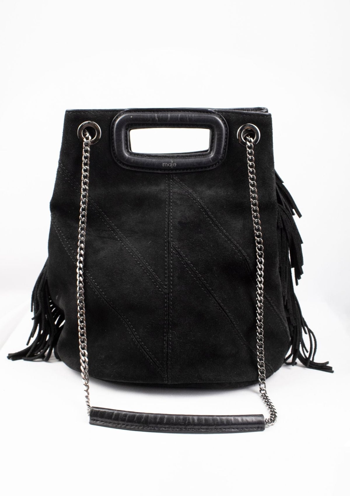 Maje Black Fringe Bag - Reloved - Timeless Styles