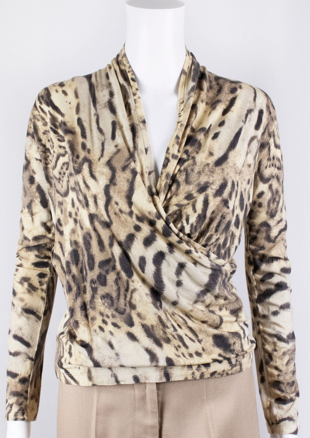 Max Mara Animal Print Draped Top - Reloved - Timeless Styles