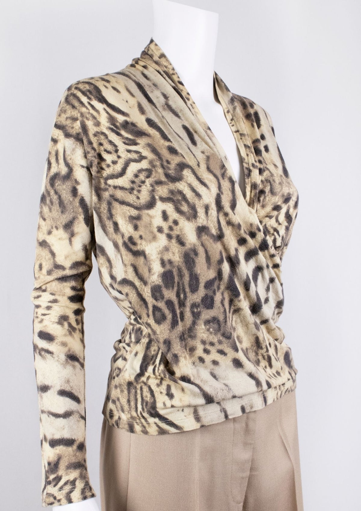 Max Mara Animal Print Draped Top - Reloved - Timeless Styles