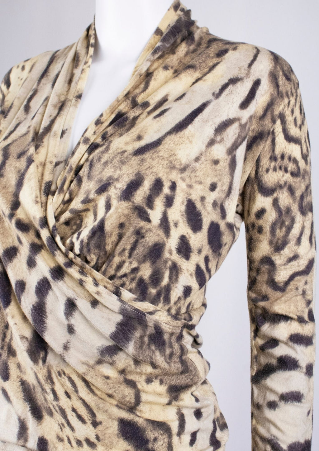 Max Mara Animal Print Draped Top - Reloved - Timeless Styles