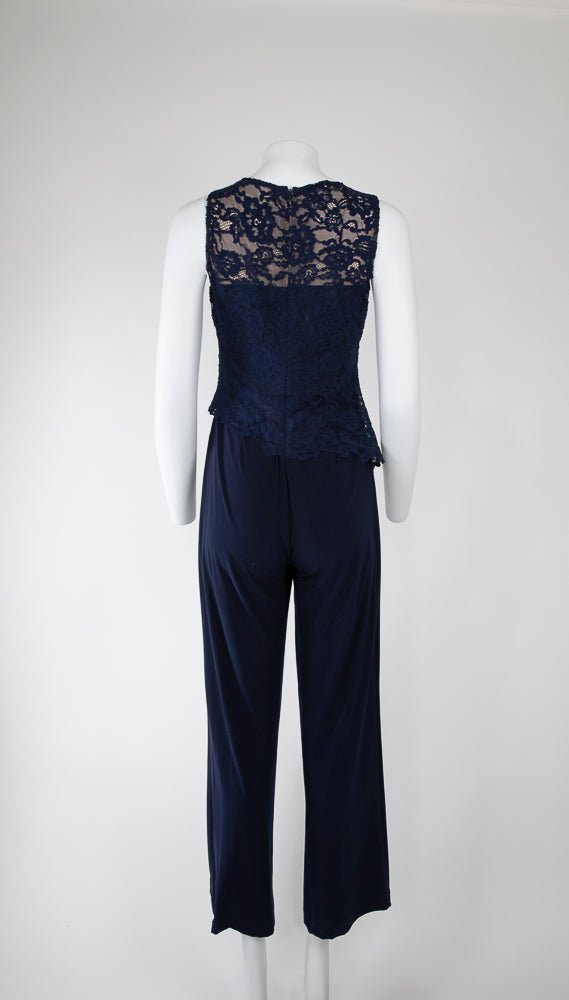 Ralph Lauren Lace Bodice Jumpsuit Blue - Reloved - Timeless Styles