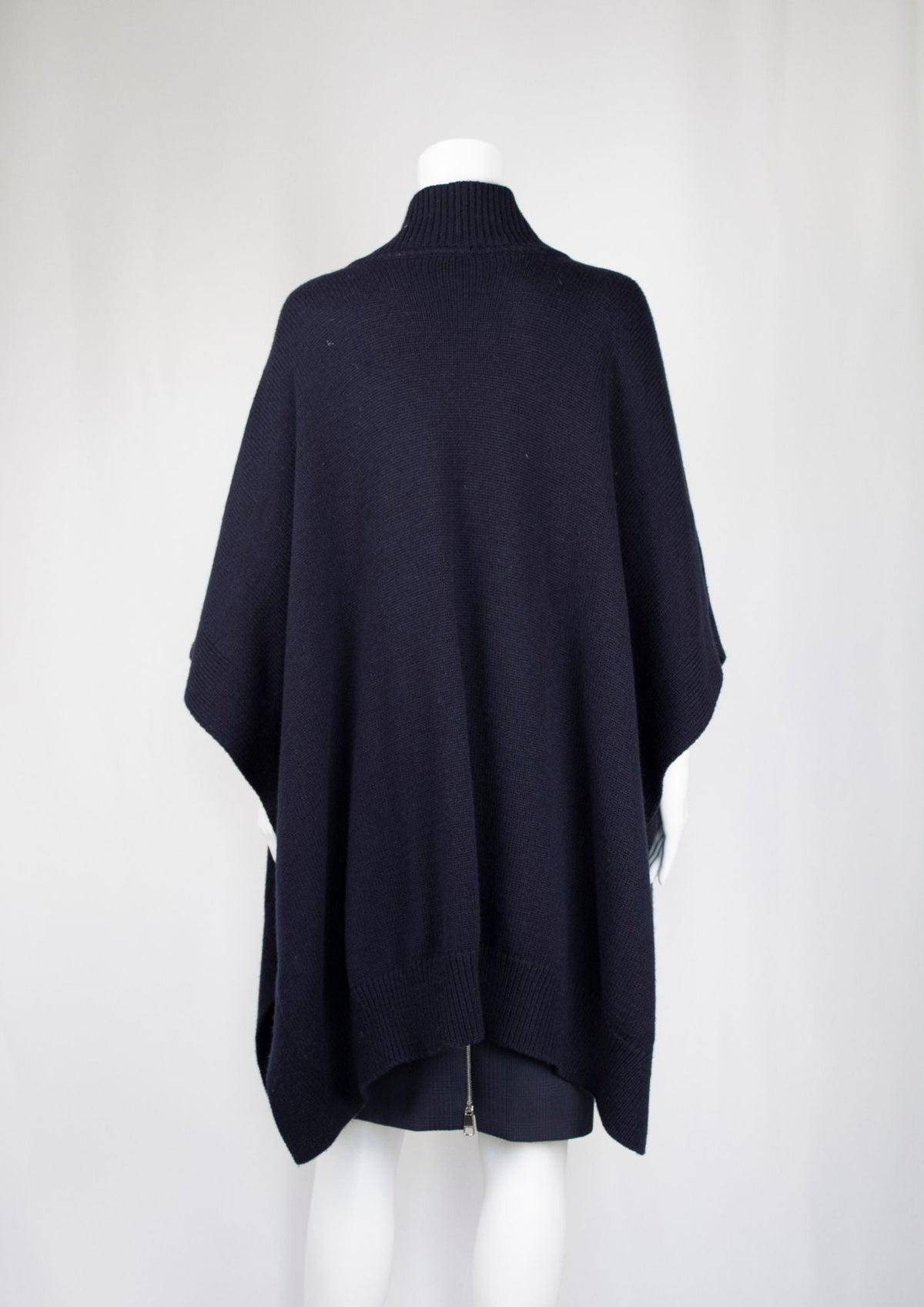 Regina Navy Cape with Fur Detail - Reloved - Timeless Styles