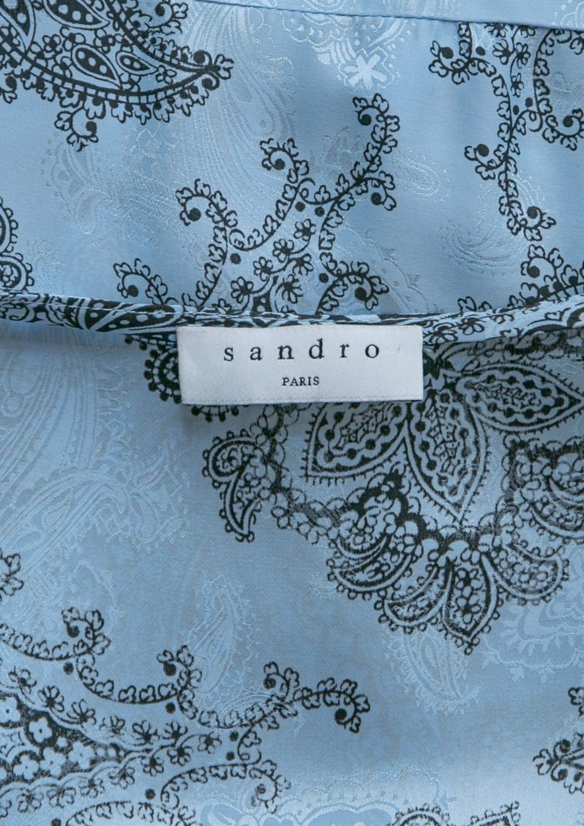 Sandro Paris Blue & Black Paisley Print Dress - Reloved - Timeless Styles
