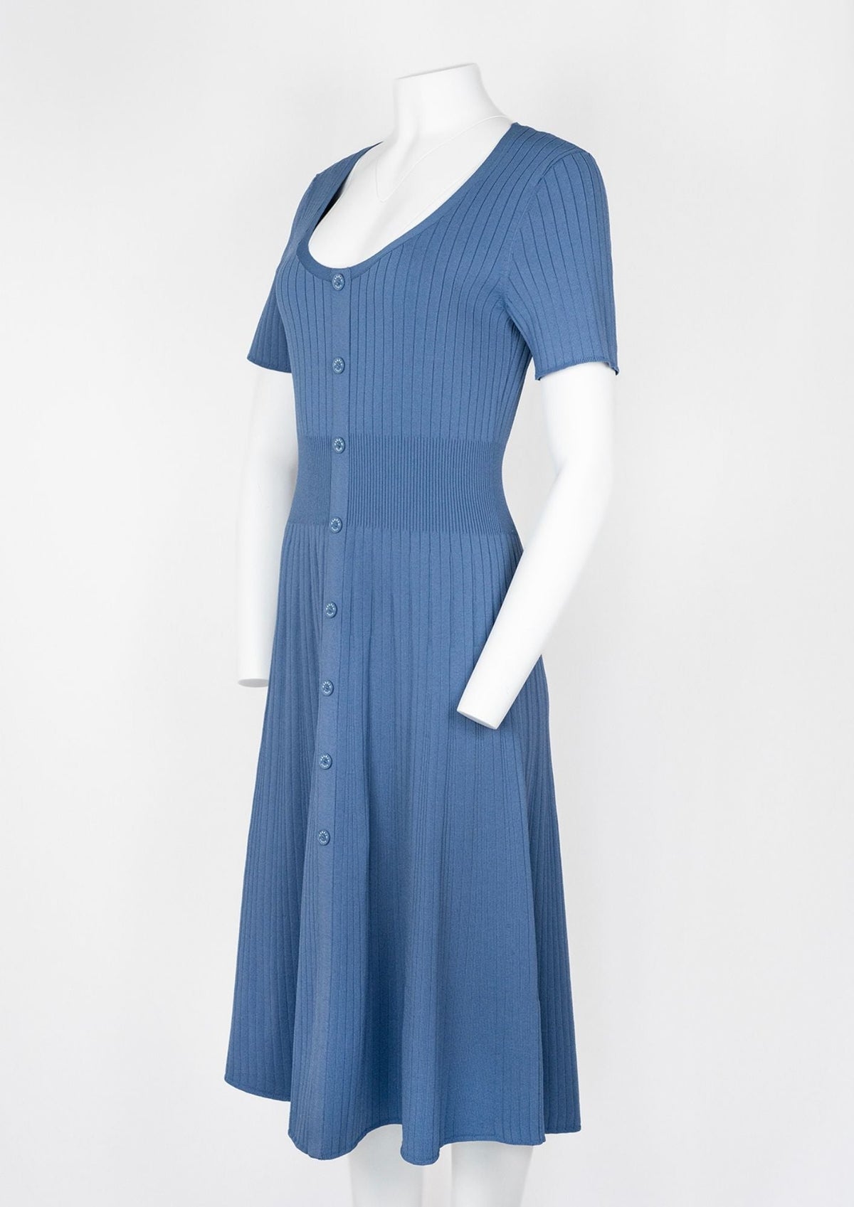 Sandro Paris Buttoned Blue Dress - Reloved - Timeless Styles