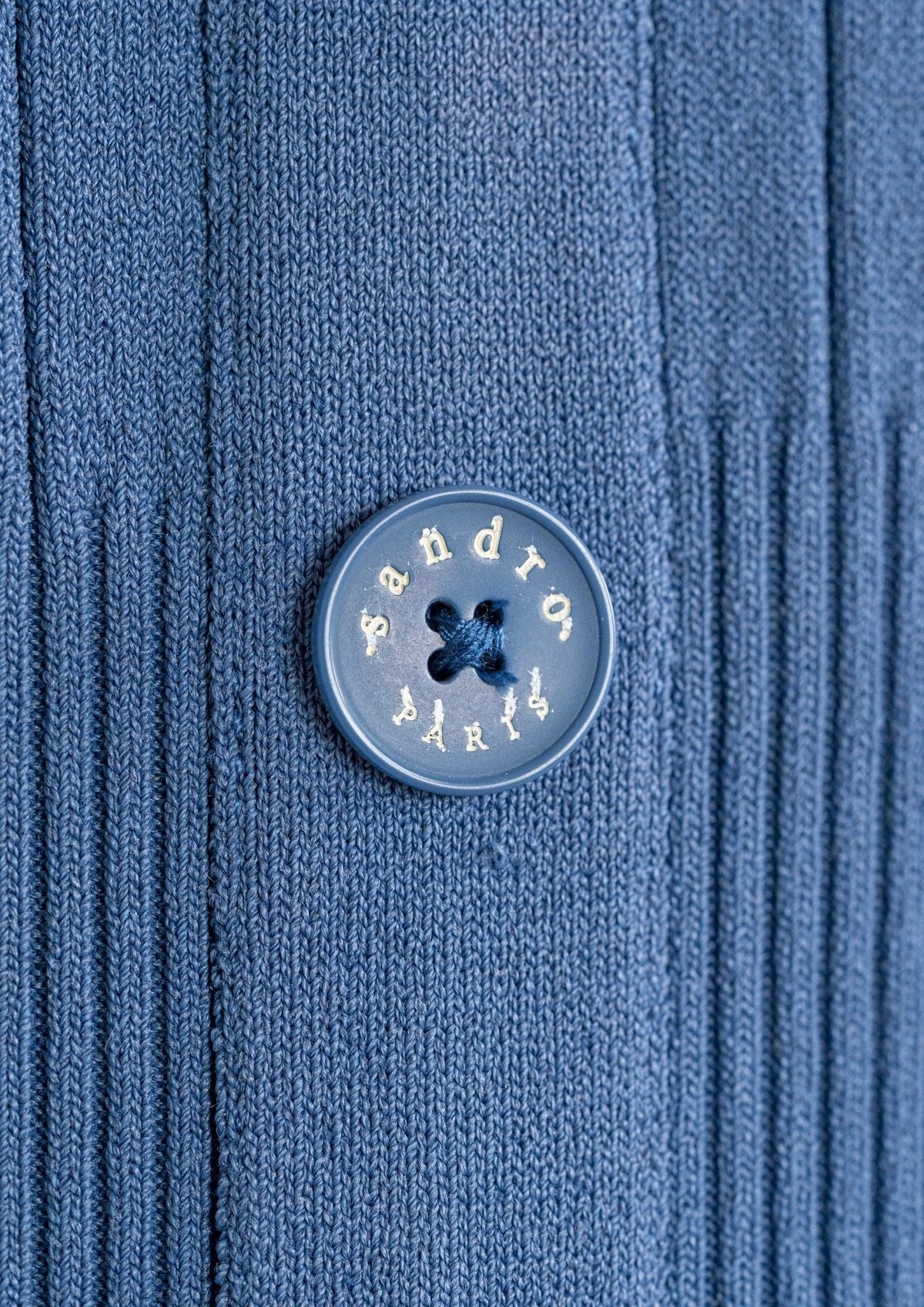 Sandro Paris Buttoned Blue Dress - Reloved - Timeless Styles